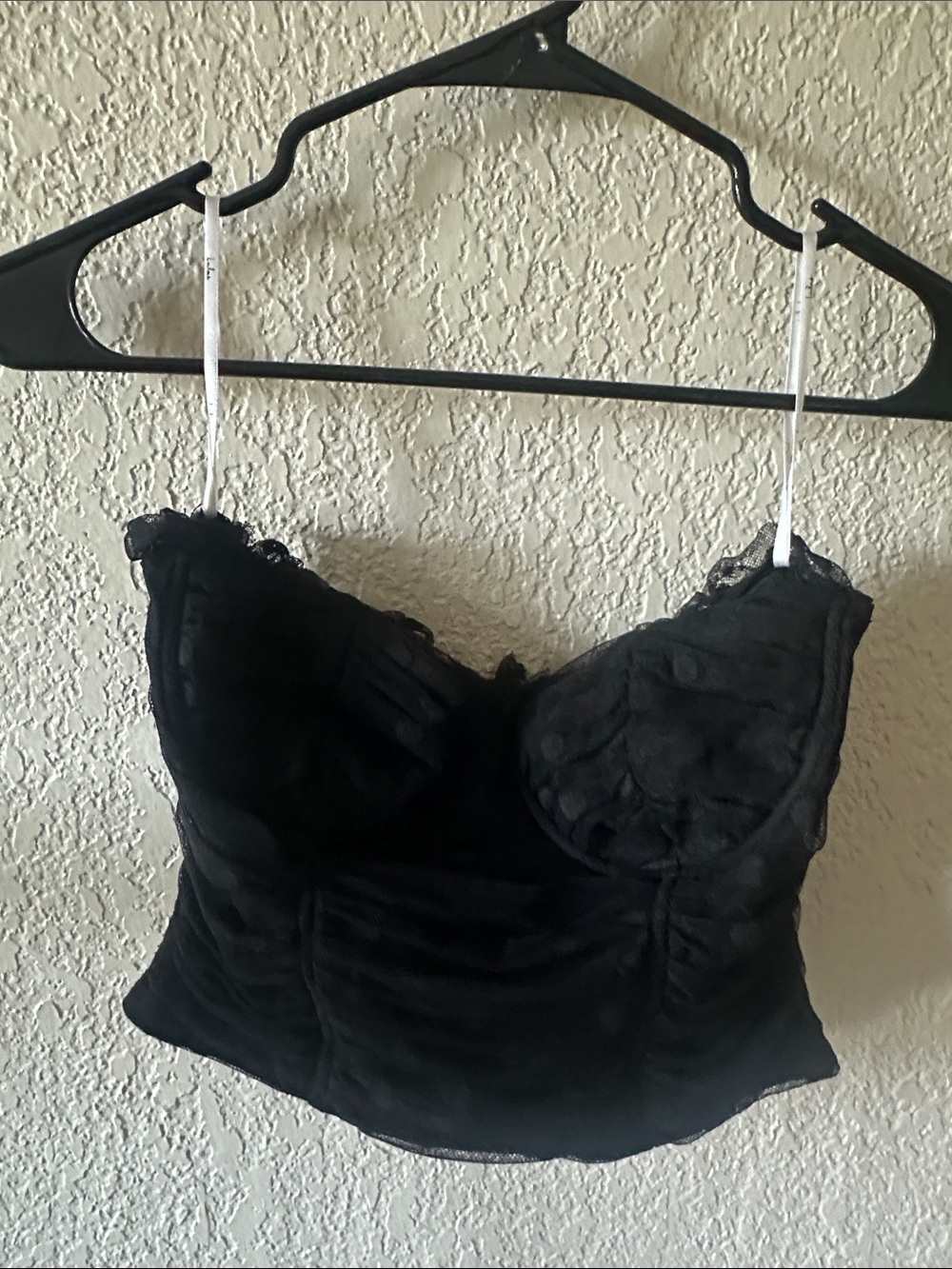 Lulu's Black Lace-Trim Bustier Camisole